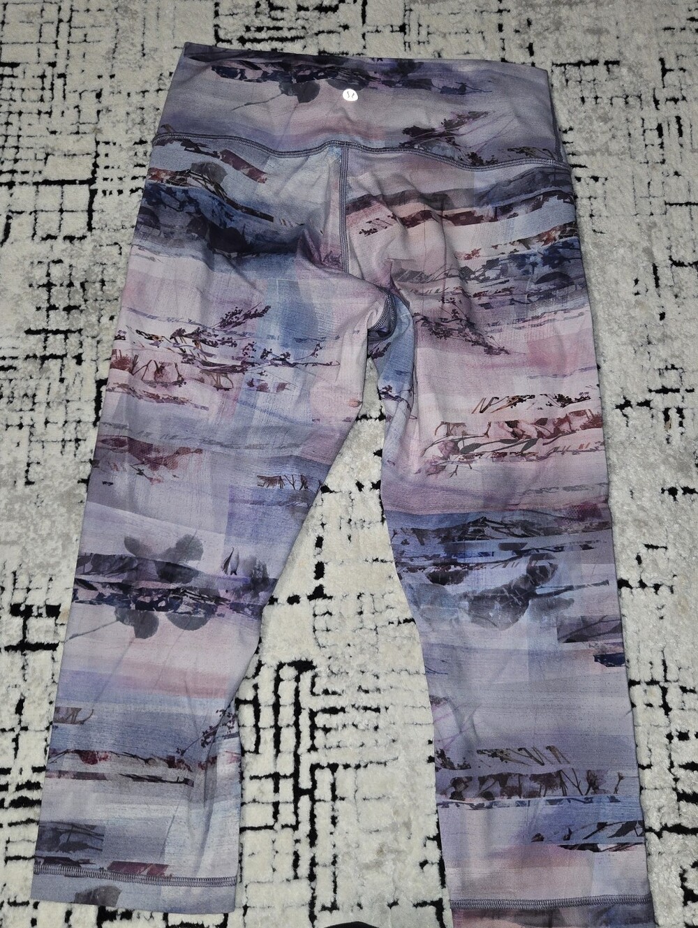Lululemon Wunder Under Crop Leggings Sunrise Silhouette Size 10